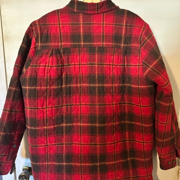 Men's Red Black and Yellow Sherpa lined Flannel Shirt - Picture 2 of 4